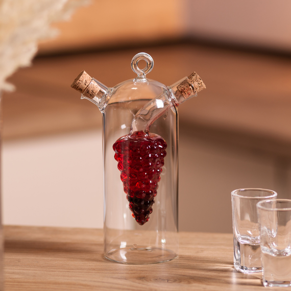 Бутылка для масла и уксуса 2 в 1 двойная 380 мл стекло HP-34-12 | Зображення 4