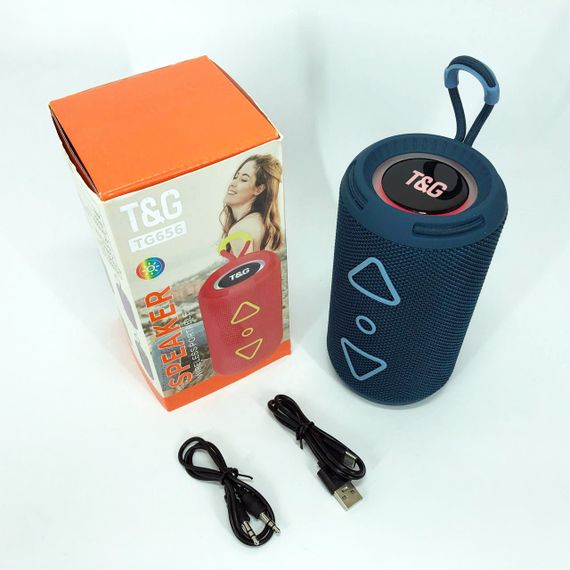 Bluetooth колонка портативна TG656 FM-радіо. RL-299 Колір: синій