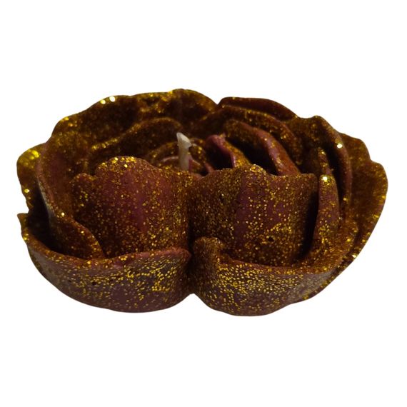 Свеча в виде розы (шимер+глитер) GlowKink бордовая, L sexstyle | Зображення 2