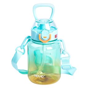 Бутылка для воды многоразовая 700 мл бутылочка с трубочкой для спорта и школы 16.5 см HP-14-32TU