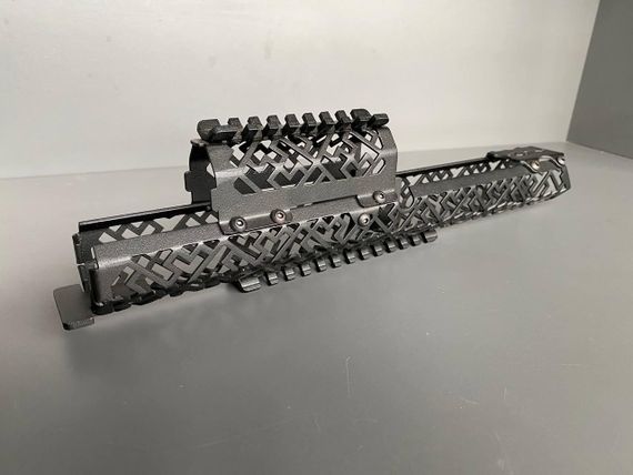 Цівка для АК-47, АК-74, АКС, АКМ подовжена сумісна з обважуванням з металу Чорне | Зображення 1