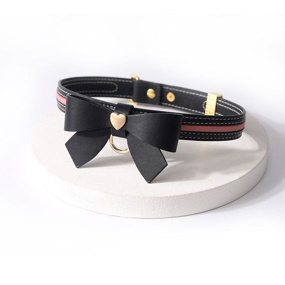 Нашийник з повідцем LOCKINK SEVANDA Love Heart Butterfly Leather Collar Set Чорний One Size | Зображення 3