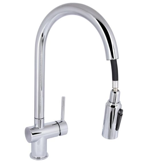 Змішувач для кухні Qtap Rozcesti з висувним виливом з підключенням для питної води QTROZ366CRM45938 | Зображення 1