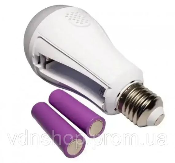 Энергосберегающая лампа Rainberg P920, аккумуляторная (2x18650 Li-ion), 20Вт, 1500 лм, с зарядкой от сети E27 | Зображення 4