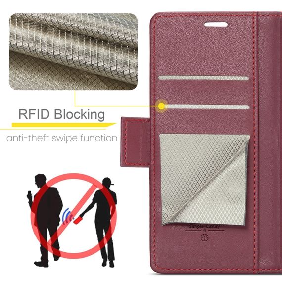 Кожаный чехол-книжка Retro Case для Xiaomi Redmi Note 13 Pro Plus цвет Красный | Зображення 5