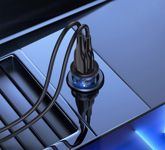 Автомобільний зарядний пристрій Usams US-CC162 C31 2xUSB Black | Зображення 3