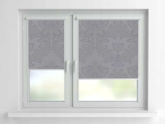 Рулонна штора Rolets Квіти 2-7649-2200 220x170 см закритого типу Світло-сіра