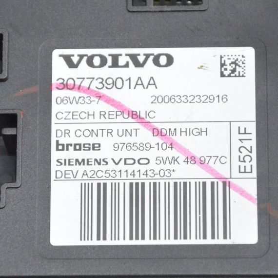 Блок моторчика склопідйомника передніх лівих дверей Volvo V50 2004-2012 Вольво В50 30773901AA 976589104 | Зображення 1