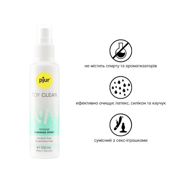 Антибактеріальний спрей для секс-іграшок pjur Toy Clean 100 мл без спирту, делікатний | Зображення 1