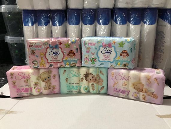 Дитяче крем-мило Shik Baby 4×70 г — з молочком, кремом, вівсянкою, для немовлят