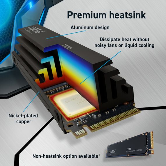 Накопичувач SSD M.2 2280 1TB T700 Micron (CT1000T700SSD3) | Зображення 3