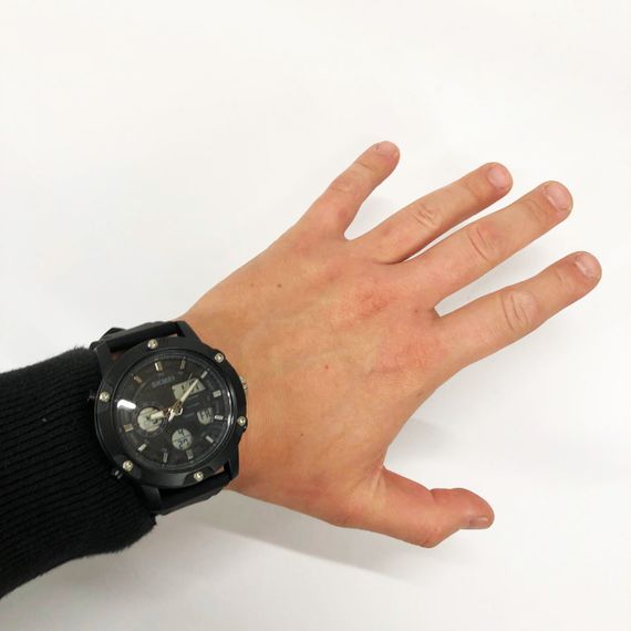 Годинник наручний чоловічий SKMEI 1757BKWT BLACK-WHITE, армійський годинник протиударний. Колір: чорний | Зображення 7