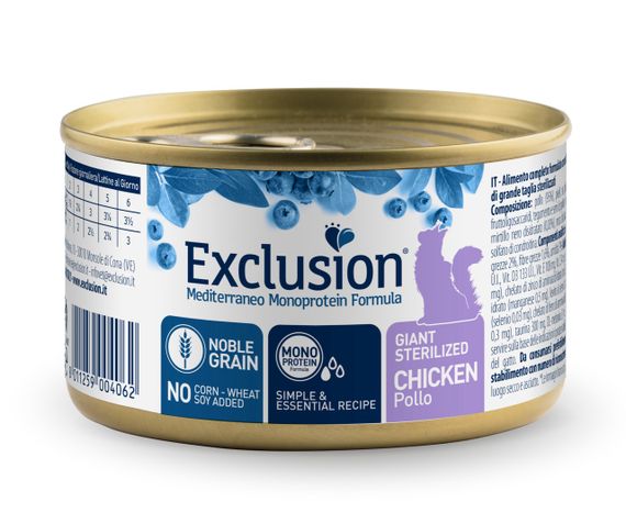 Корм Exclusion Cat Giant Sterilized Chicken вологий з куркою для стерилізованих котів 85 гр