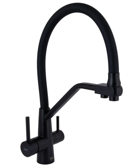 Змішувач для кухні Lidz Aria 020F3 з гнучким виливом з підключенням для питної води LDARI020F3BLA39212