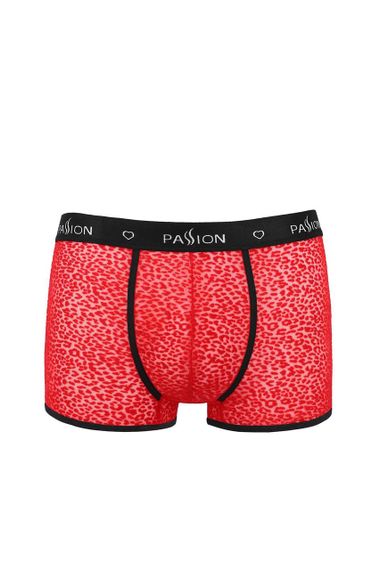 Чоловічі прозорі боксери Passion 046 SHORT PARKER XXL/XXXL Red, сітка, під леопард sexstyle | Зображення 2