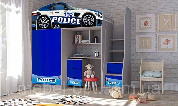 Дитяче ліжко-горище Bed-Room №1 Police, спальне місце 1700х800 | Зображення 1