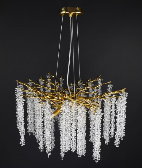 Люстра підвісна на 10 лампочок 27748 Золото 45-150х80х80 см. | Зображення 3