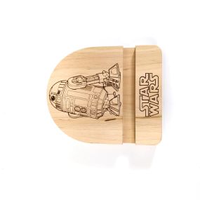 Підставка тримач під смартфон телефон планшет Star Wars R2-D2 10х12х2 см Майстерня містера Томаса Дерево
