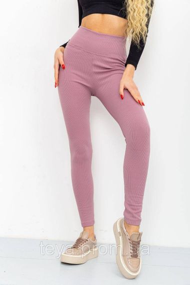 Лосини в рубчик на флісі колір світло-сливовий FA_003586 | Зображення 5