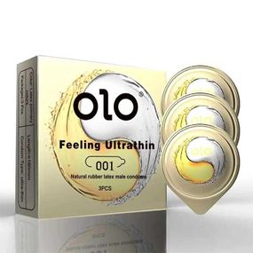 Ультратонкі презервативи "Olo Ice and Fire" - 3 шт.