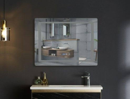 Дзеркало Mixxus Style MR03-90x70 (годинник, LED-підсвічування, антизапотівання) (MI6007) | Зображення 2