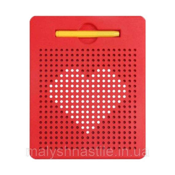 Магнітний планшет "MagPad" TSQ-380B(Red) 21,5см стілус, металеві кульки