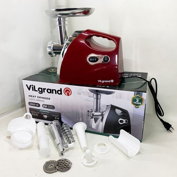 Електром'ясорубка ViLgrand V203-BRMG. Колір: червоний | Зображення 1