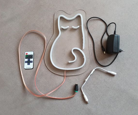 Неоновий світильник Кішка 200х300 acr-n000001 | Зображення 4