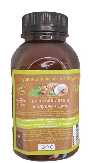 Сгущенка без сахара на эритроле, кокосовая с фиником 100г | Зображення 2