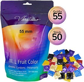 Презервативи - Vibratissimo XX ... L Fruit Color, 55 мм, 50 шт.