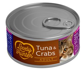 Корм Lovely Hunter Adult cats with Tuna and Crab влажный с тунцом и крабом для взрослых котов 85 гр