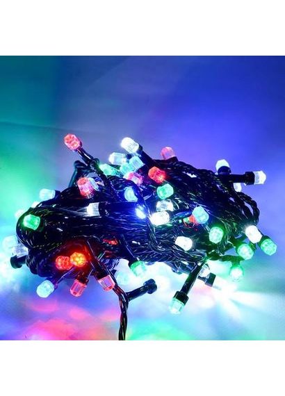 Светодиодная гирлянда Led "Кристаллы"  на 200  светодиодов электрическая с контроллером Мультицвет