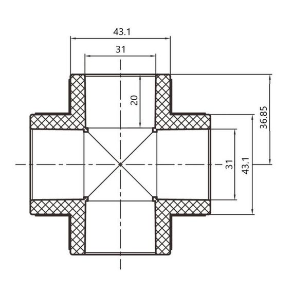 Хрестовина PPR Thermo Alliance 32 | Зображення 1