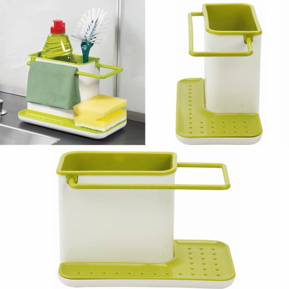 Кухонний органайзер на раковину kitchen Shelf Sink tidy, Зелений | Зображення 1