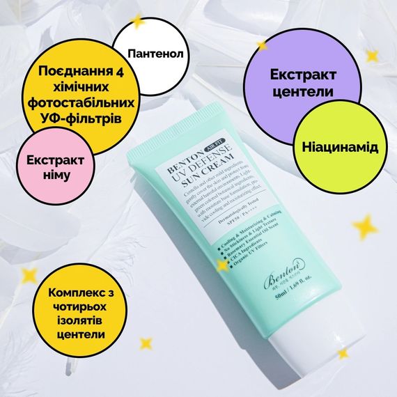 Легкий солнцезащитный крем с Центеллой Benton Air Fit UV defense Sun Cream SPF50+/PA++++ (50 ml) | Зображення 1