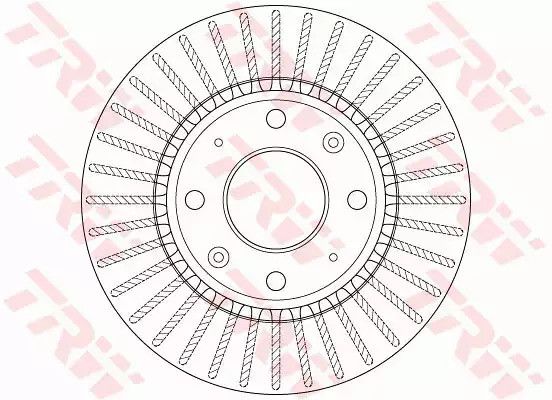 Диск гальмівний (1 шт.) KIA Cerato \'\'F D=275mm 04, TRW (DF6229) | Зображення 1