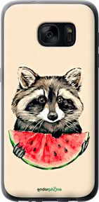 Чохол на Samsung Galaxy S7 G930F Єнотик з кавуном "4605t-106-2448"