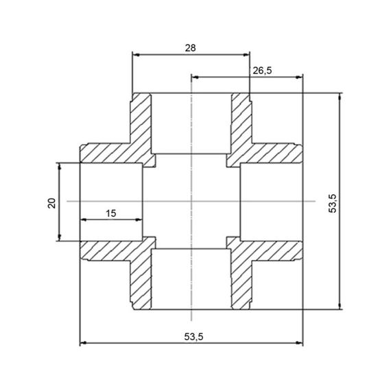 Хрестовина PPR Blue Ocean 20 SD00005888 | Зображення 1