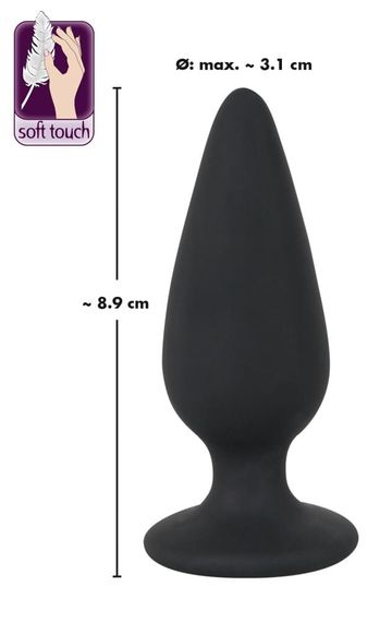 Пробка Velvets Heavy Plug Medium Чорний 1.3-3.1 см, 8.9 см | Зображення 2