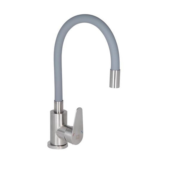 Змішувач для кухні Lidz Vida 04R-GFS, U-подібний гнучкий