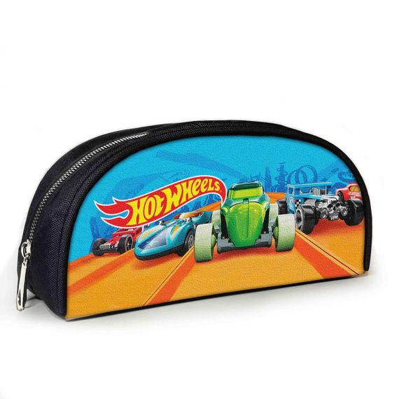 Пенал школьный с принтом Hot Wheels 23х10х8 см детский для мальчика (3962)