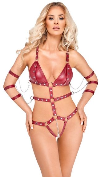 Боді - 2480514 Bad Kitty Strap Body, red - XL sexstyle | Зображення 1