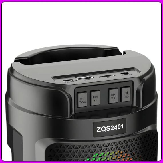 Портативна Bluetooth колонка 2х4" з RGB-підсвіткою і підтримкою TWS ZQS2401 10W | Зображення 2