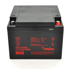 Аккумуляторная батарея MERLION HR12100W,12V 28A h Black (166 х 175 х 125 (125))