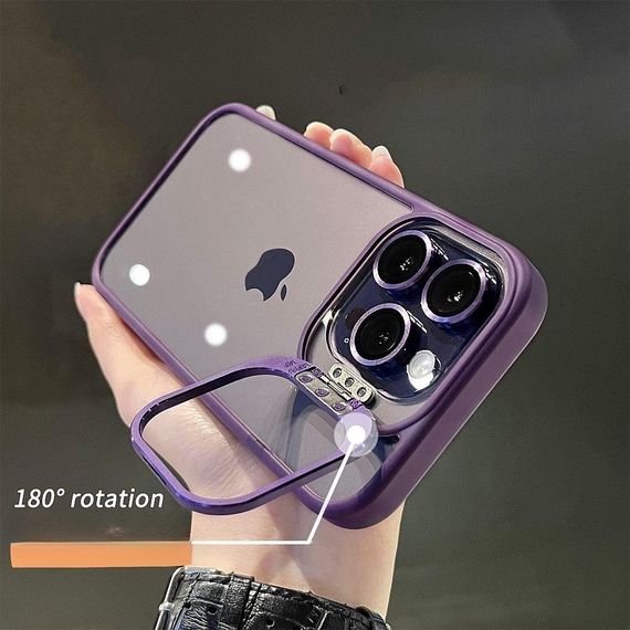 Чохол з підставкою та склом на камеру Lens Shield для iPhone 14 Pro Max колір Фіолетовий | Зображення 5