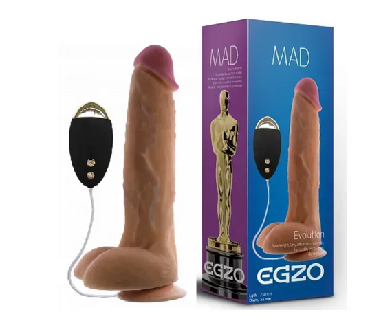 Вібратор на присоску EGZO Ciberskin DVR004 ( 23 см х 5,5 см) Sex Aura | Зображення 1
