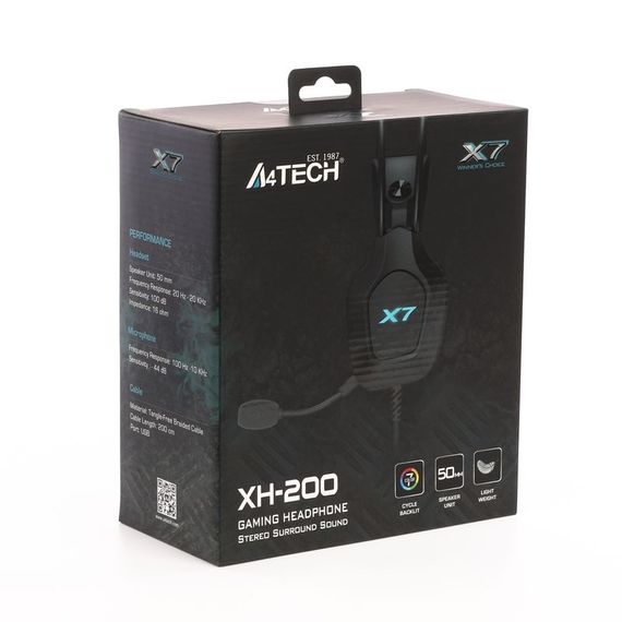 Гарнітура A4-Tech XH-200 USB, колір чорний | Зображення 5