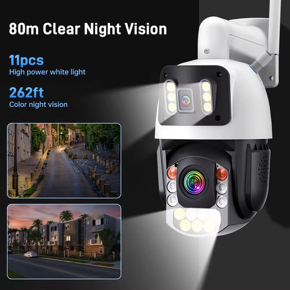 Вузька 8MP 50X зум IP-камера, 2 в 1 Wi-Fi PTZ, Regis поворотна, microSD ONVIF ICSEE | Зображення 6