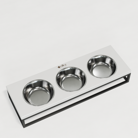 Миски на подставке для котов и маленьких собак Hollky Base Bar (3 × 0,45 л) Bar-54187-GRWH | Зображення 7