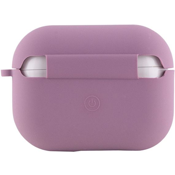 Силиконовый футляр с микрофиброй для наушников Airpods Pro Лиловый / Lilac Pride | Зображення 2